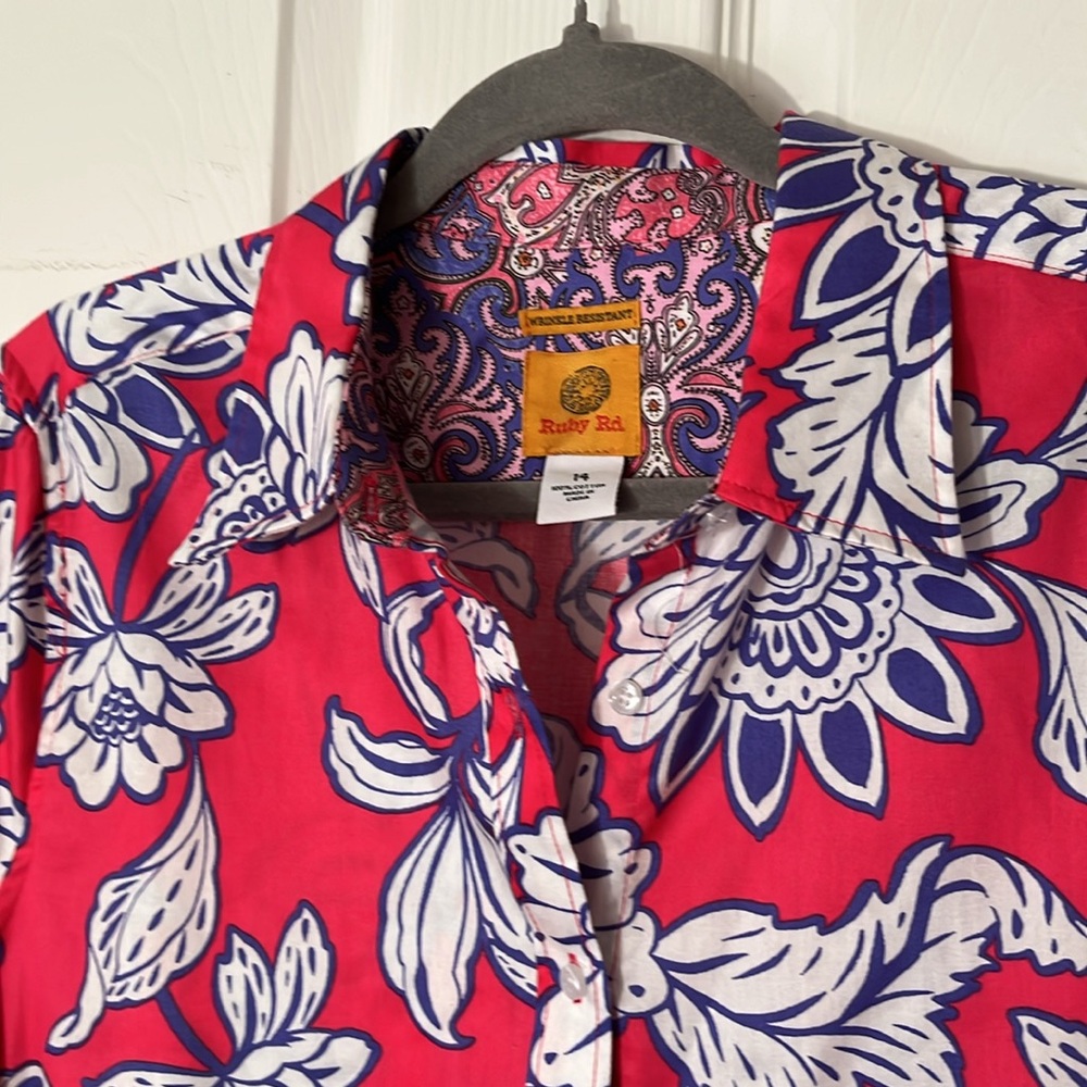 Ruby Rd 100%Cotton Wrinkle Resistant Button Up Lo… - image 2